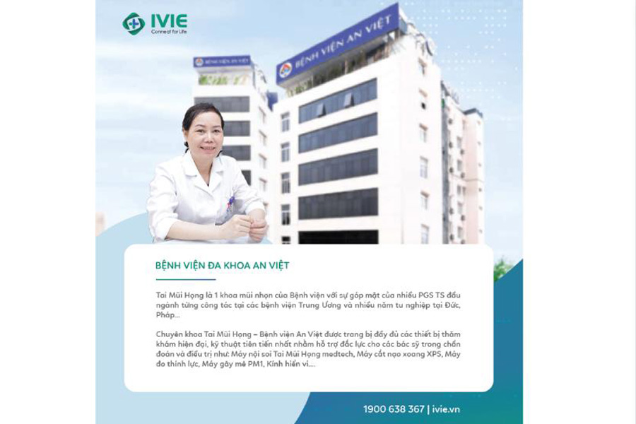 Bác sĩ Nguyễn Thị Hoài An có thế mạnh chuyên sâu về khám tai mũi họng