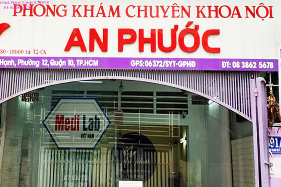 Phòng khám chuyên khoa Nội An Phước nằm tại đường Sư Vạn Hạnh, Quận 10, TP.HCM