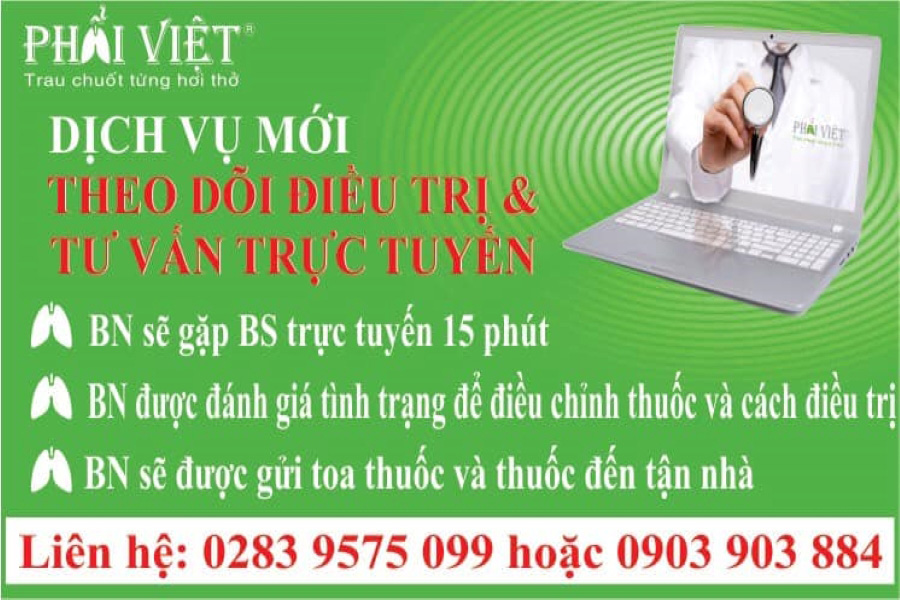 Phòng khám Phổi Việt hỗ trợ điều trị và tư vấn trực tuyến