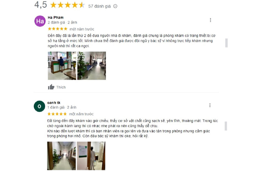 Đánh giá về phòng khám Vietlife của 1 người nhà và 1 bệnh nhân
