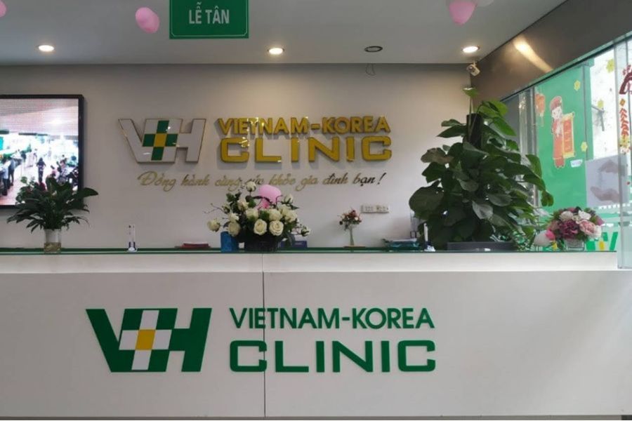 Sảnh lễ tân tiếp đón bệnh nhân của Phòng khám Đa khoa Việt Hàn
