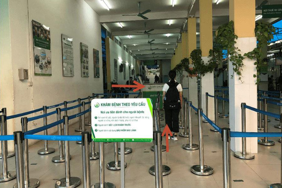Khu khám bệnh ưu tiên cho bệnh nhân đặt lịch trước, bệnh viện Việt Đức