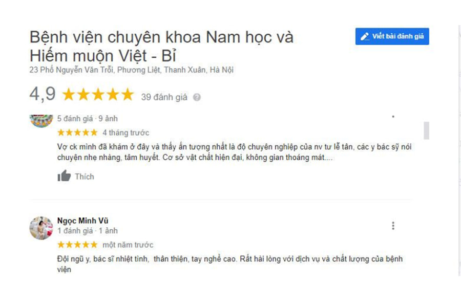 Hình ảnh phản hồi của khách hàng sau khi chữa trị tại Bệnh viện Việt – Bỉ