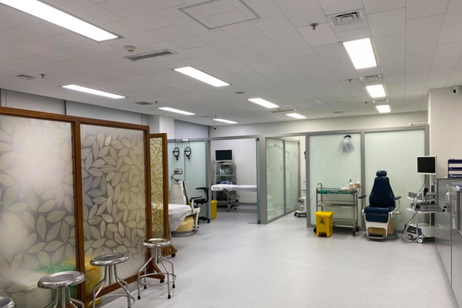Phòng khám tại Bệnh viện Trung ương Quân Đội 108 rộng rãi và sạch sẽ