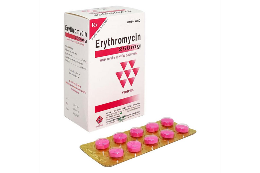 Thuốc kháng sinh Erythromycin có công dụng điều trị các tình trạng nhiễm khuẩn 