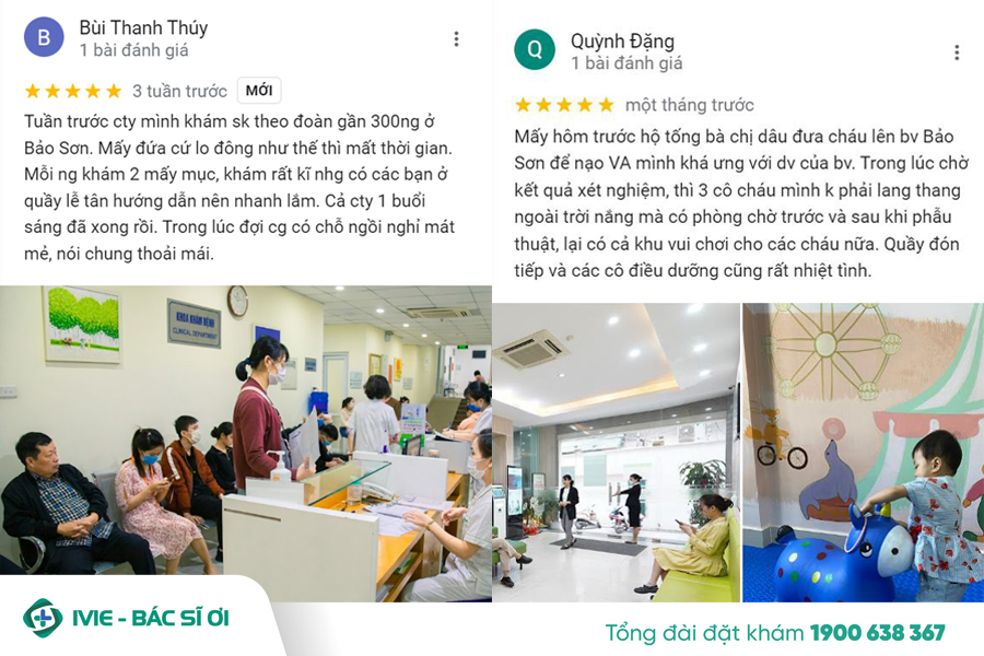 Nhận xét của chị Bùi Thanh Thúy và Quỳnh đặng về Bệnh viện Đa khoa Bảo Sơn 2