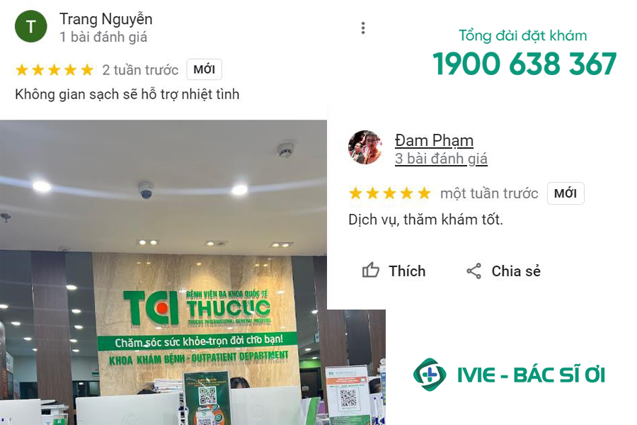 Chia sẻ của khách hàng Trang Nguyễn và Đam Phạm sau khi khám bệnh tại Bệnh viện Đa khoa quốc tế Thu Cúc