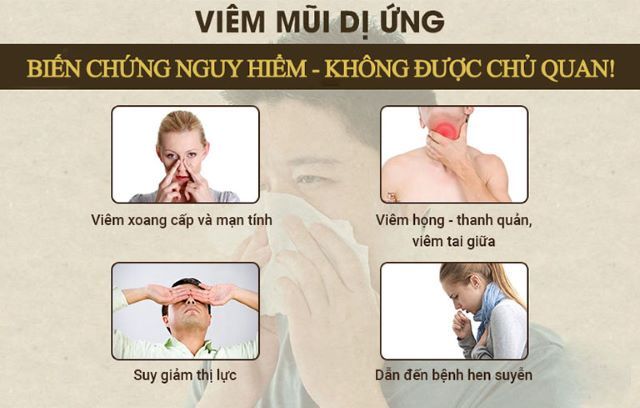 một số biến chứng nguy hiểm của viêm mũi dị ứng