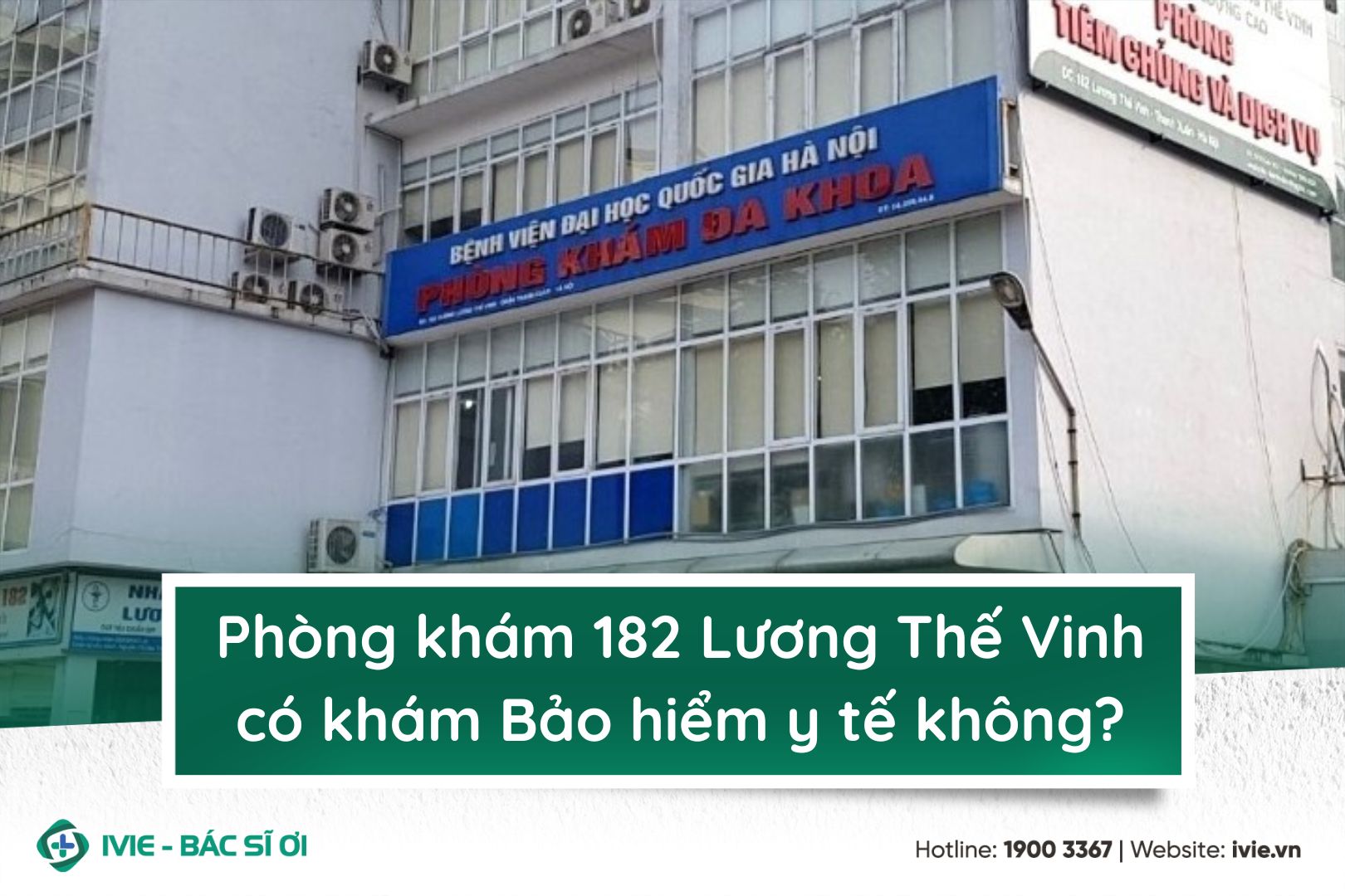Phòng khám 182 Lương Thế Vinh có khám Bảo hiểm y tế không?