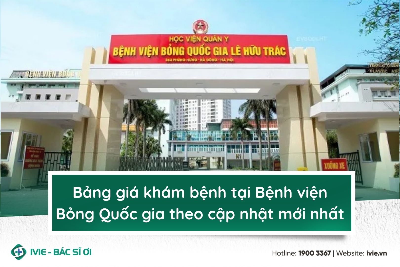 Bảng giá khám bệnh tại Bệnh viện Bỏng Quốc gia theo cập...