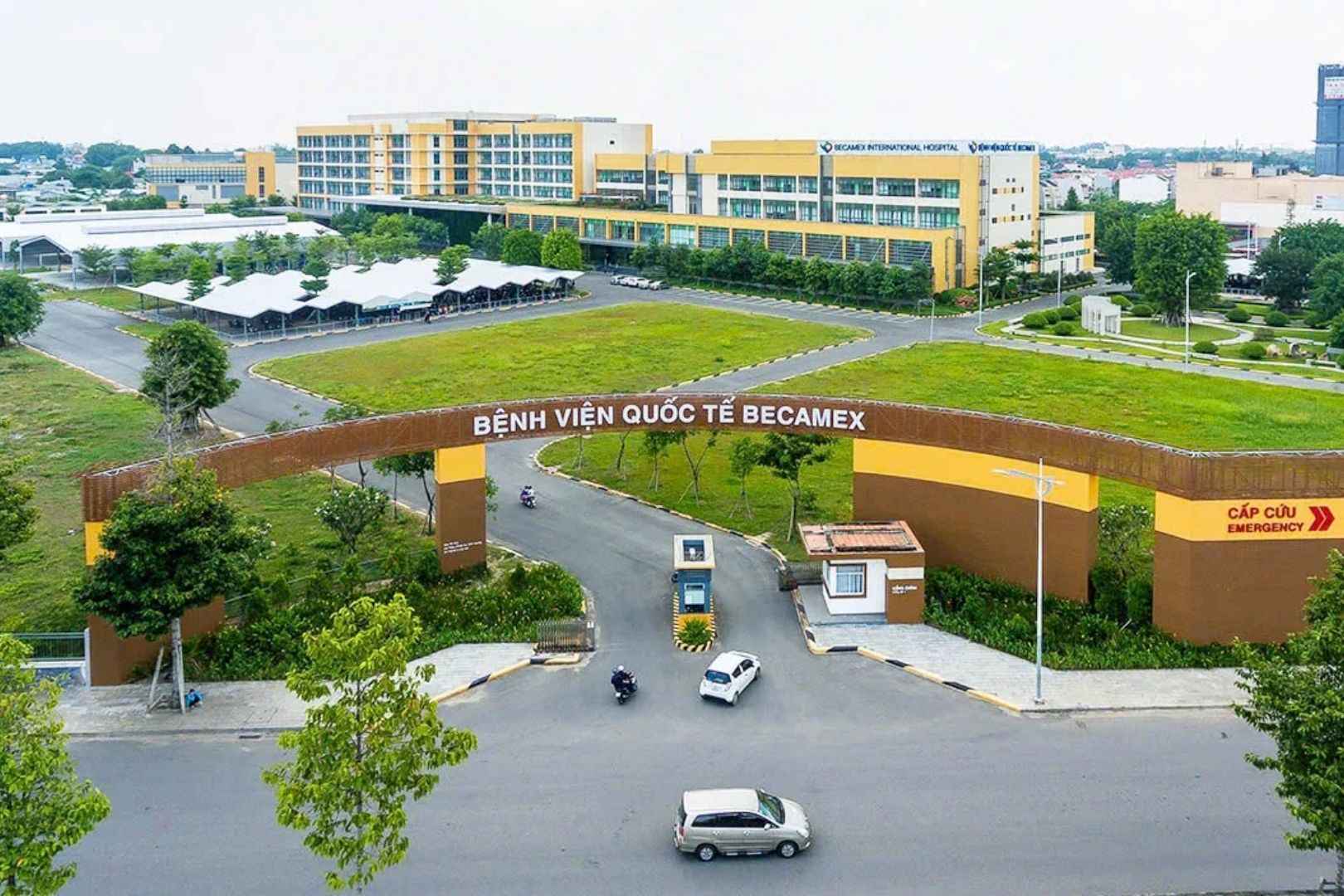 Khuôn viên Bệnh viện Quốc tế Becamex tại khu Gò Cát, Lái Thiêu