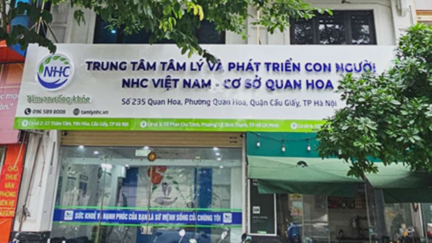 Trung tâm Tâm lý và Phát triển Con người NHC Việt Nam, cơ sở Quan Hoa, chuyên về trị liệu tâm lý không dùng thuốc