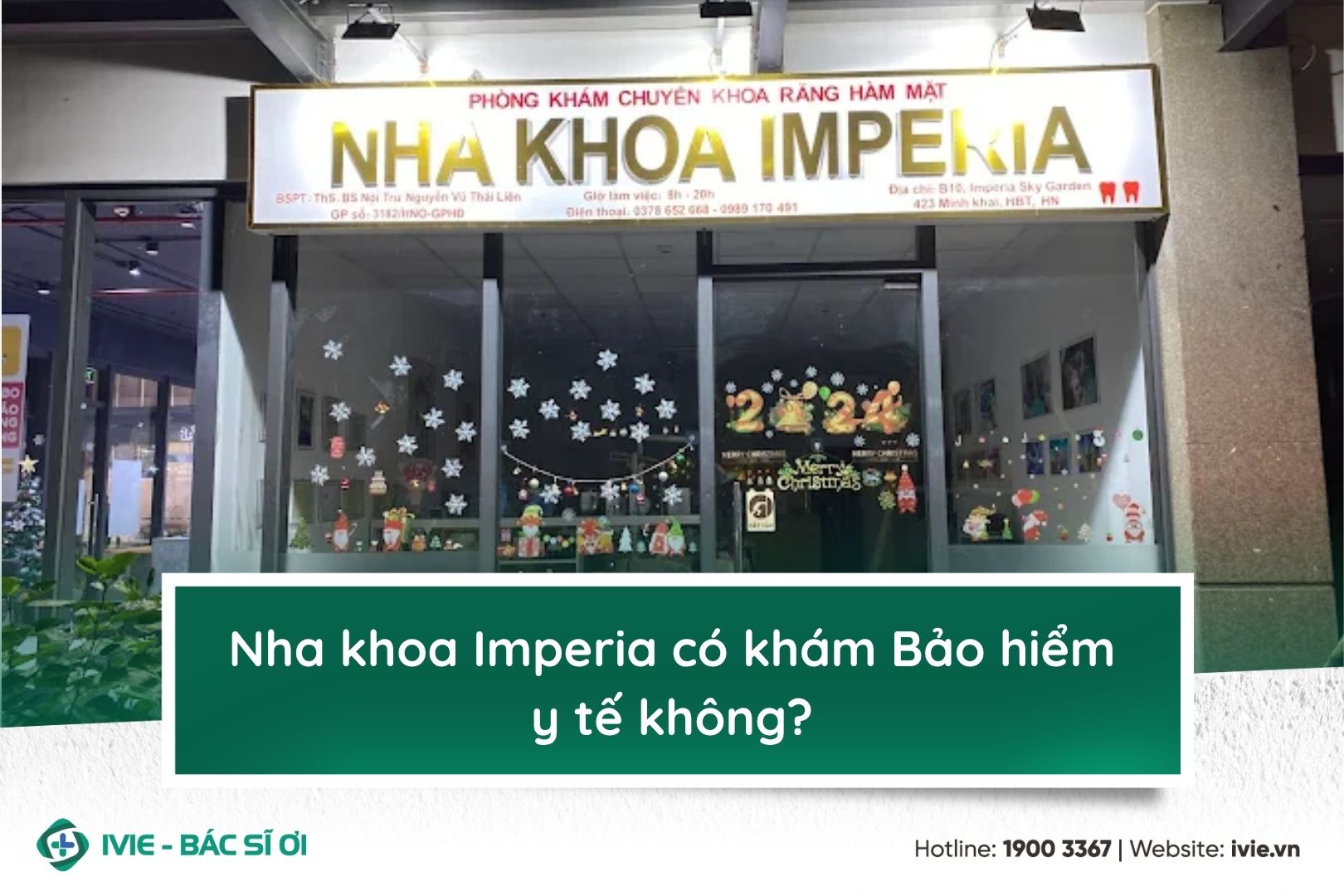 Nha khoa Imperia có khám Bảo hiểm y tế không?