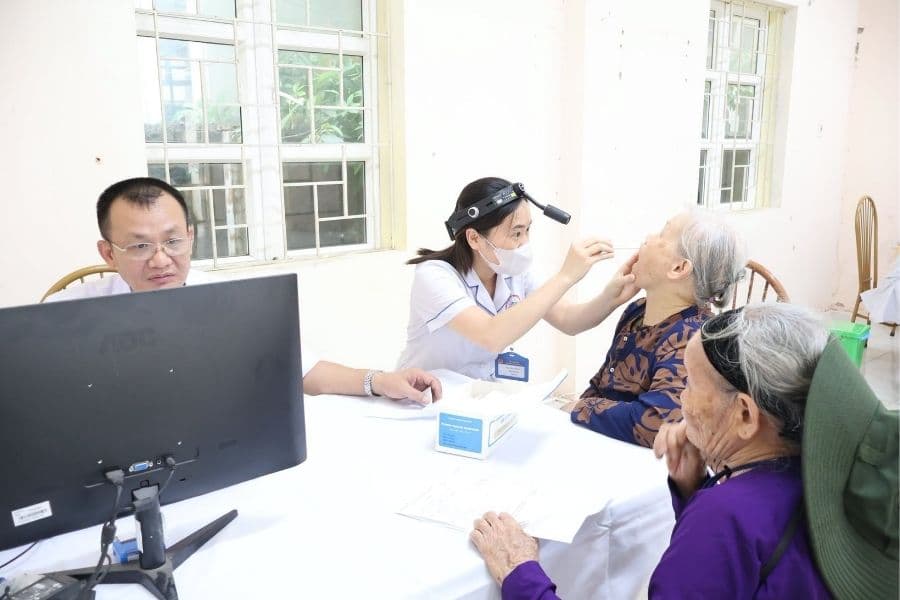 Bệnh viện Đa khoa Quốc Oai phục vụ khám chữa bệnh cho người dân địa phương