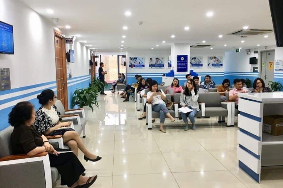Khu vực tiếp đón người bệnh tại Bệnh viện Đa khoa MEDLATEC