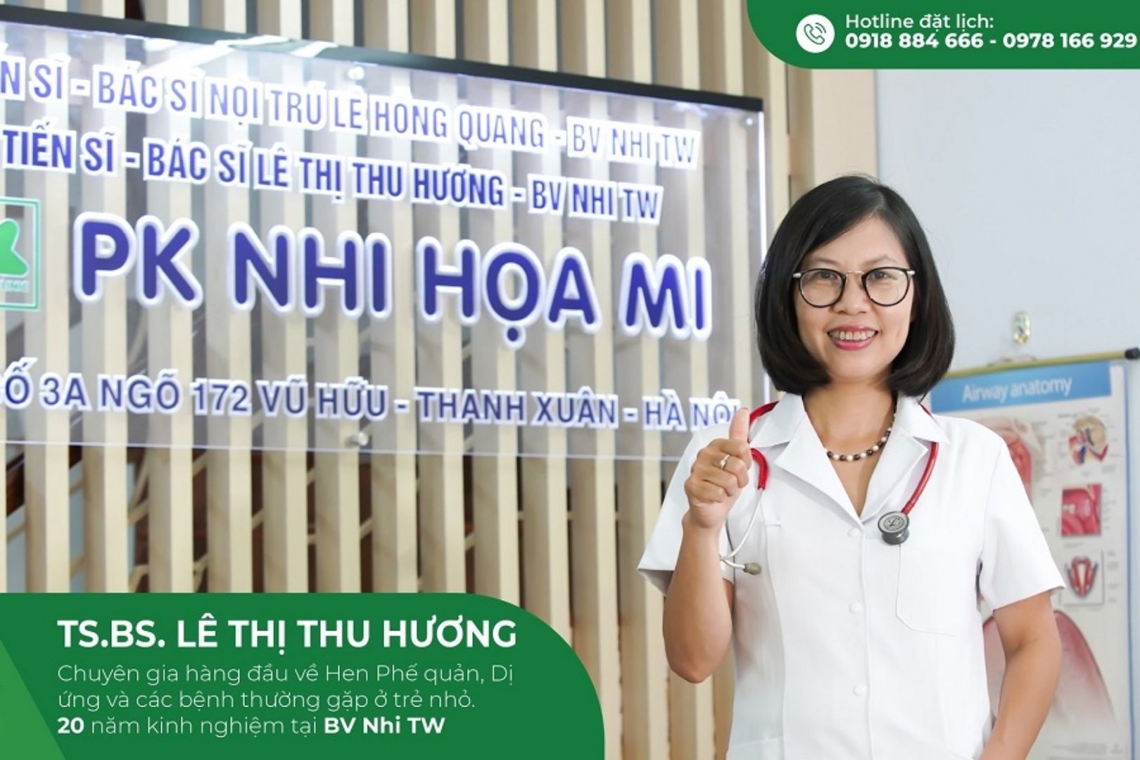 Bác sĩ Lê Thị Thu Hương tại Phòng khám Họa Mi dày dặn kinh nghiệm