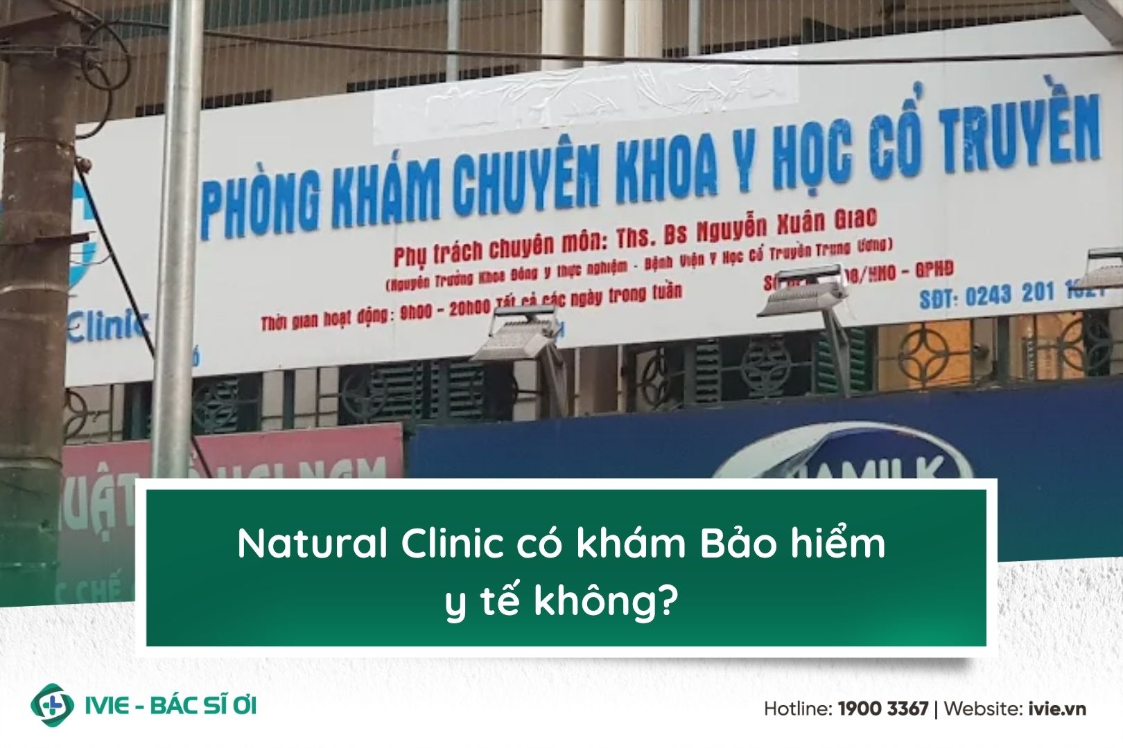 Natural Clinic có khám Bảo hiểm y tế không?